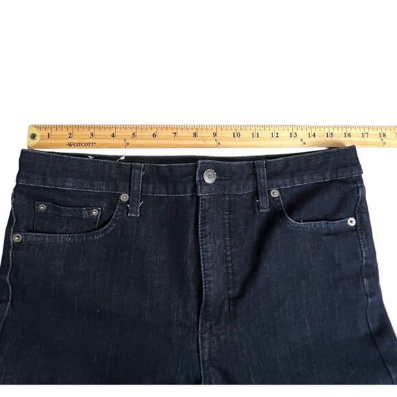 Ella Moss Womens Dark Wash High Rise Slim Straight Ankle Jeans 31 - Picture 4 of 9